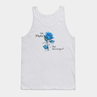 Tear drop Not perfect but beautiful blue rose Tank Top